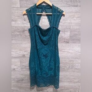 Gentle Fawn Elegant Green Lace Dress
